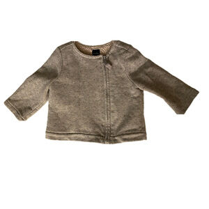 babyGap Baby girl sparkle sherpa Jacket 6-12 Months grey sparkles